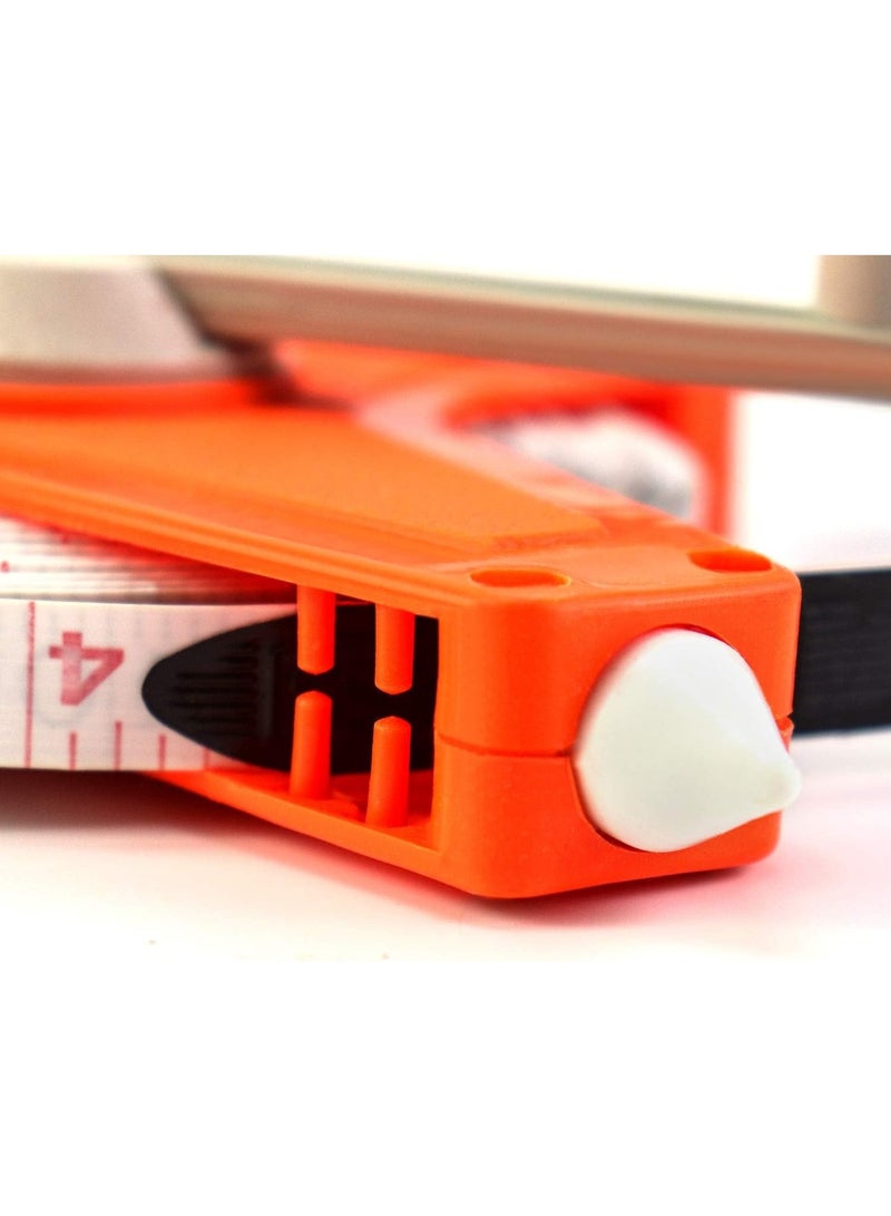 100-meter long metric measuring tape - durable plastic frame with comfortable hand grip and size lock - ideal for surveying, construction, and sports fields. - Image 5